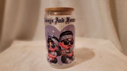 Always and Forever Custom Design Glass Cup 