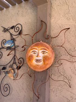 Wrought Iron Sun Wall Decor