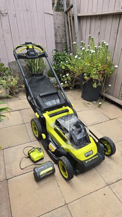 Ryobi 40v Hp Brushless 20-in Cordless Electric Battery Walk Behind Self Propelled Lawn Mower 