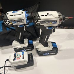 HART DRILL & IMPACT DRIVER Combo, 3 Batteries And Charger