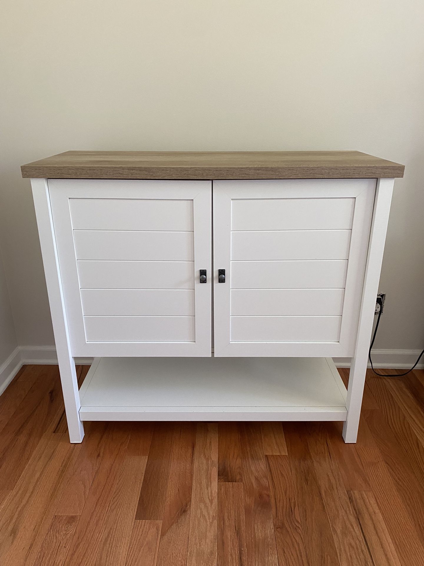 White Console Table/ Storage Cabinet 