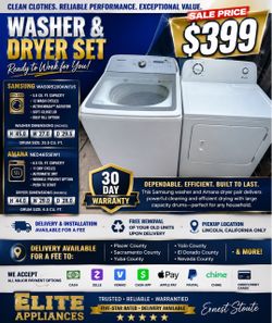 Samsung Washer with electric dryer set