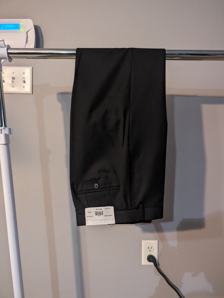 Men's Black Dress Pants - New With Tags - Michael Strahan Collection 36 W × 34 L 👖