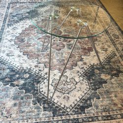 Glass Side Table 
