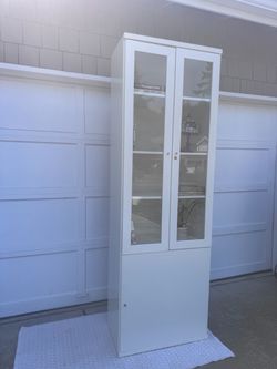 White Bookcase Hutch Storage