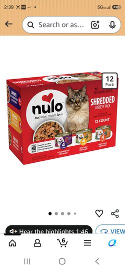 Nulo Shredded Variety Pack Cat Food 12 Count