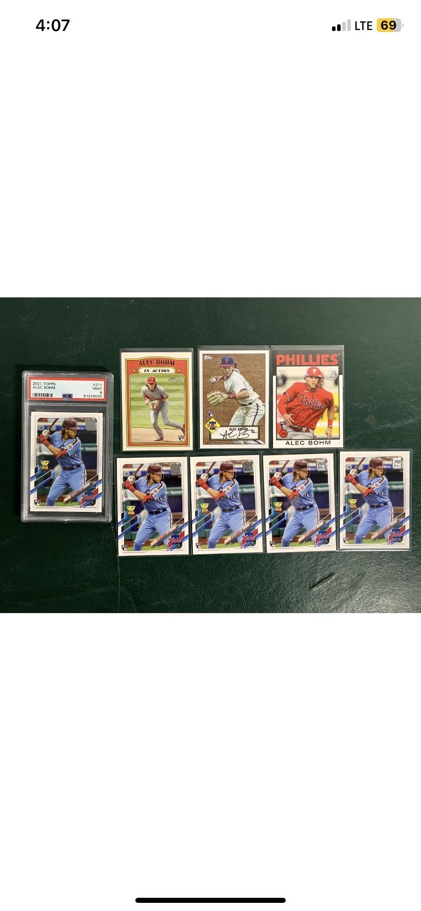 Alec Bohm Rookie Lot- Baseball Cards