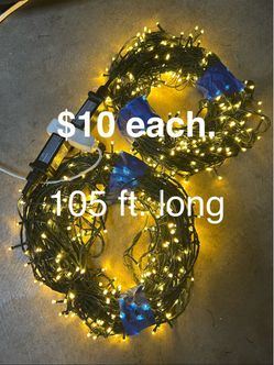 Warm White LED String Lights 105 ft