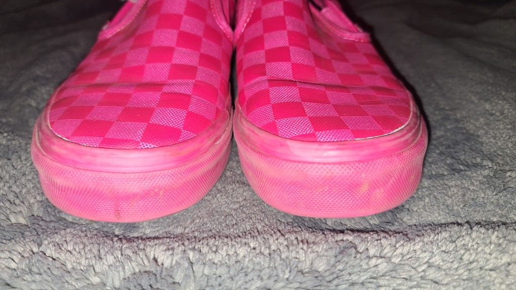 Vans Slip-On Checkerboard Hot Pink – Women’s Size 7