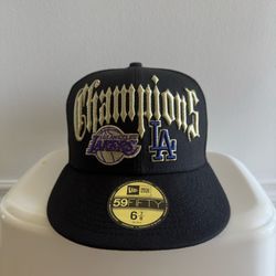 New Era 59FIFTY LA "City of Champions" Dual Team Fitted Hat - 6 7/8
