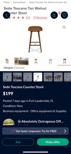 Article Sede Toscana Counter Stool