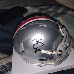 Julian Sayin Autograph OSU Signed Mini Helmet Ohio State Buckeyes QB