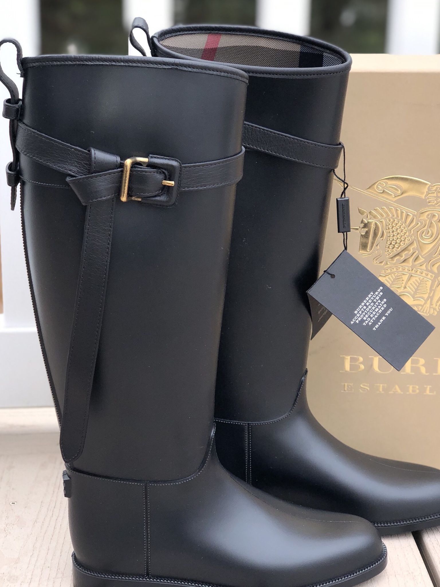 Burberry Roscot Riding Rain Boots
