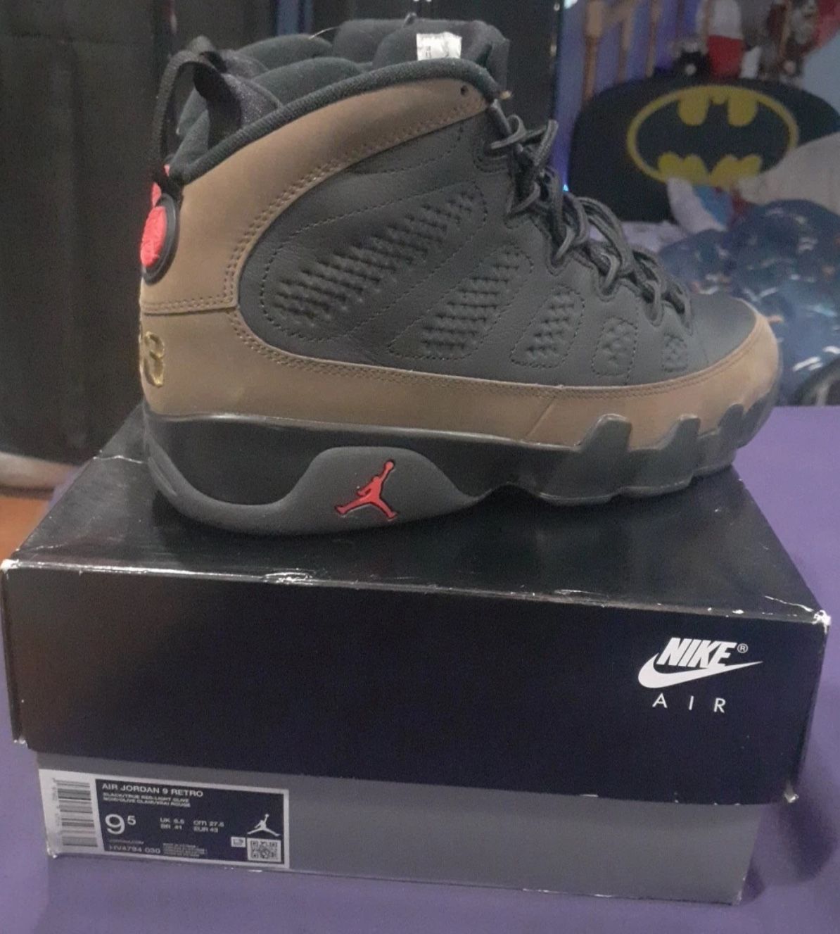 Air Jordan 9 Retro Olive Size 9.5 Men New