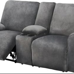 Reclining Loveseat with Middle Console Cover