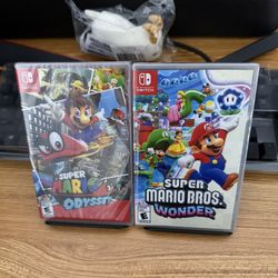 NEW SEALED Super Mario Odyssey + Super Mario Bros Wonder For Nintendo Switch