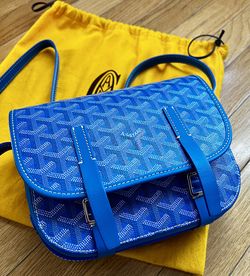 Goyard Belvedere Sky Blue Authentic 