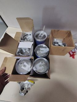 Stainless Steel Tumblers with Lids – Set of 5