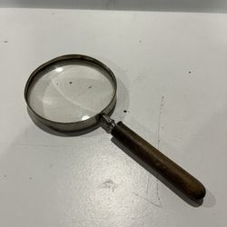 Antique Wooden Handle Magnifier Lens