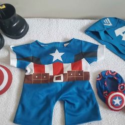 Build A Bear Captain America Outfit Complete with Shoes and Boots