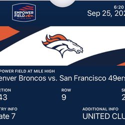 Broncos vs  49ers United Club Thumbnail