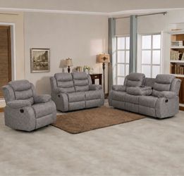 NEW 3pc RECLINING SOFA LOVESEAT AND RECLINER WITH FREE DELIVERY ORDER HERE PAY ON DELIVERY
