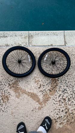 Two 20 Inch Wheels  With Tubes And Grips