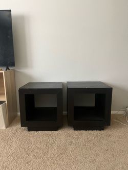 Modern espresso side tables night stands