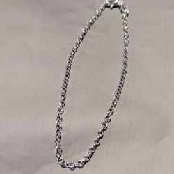 925 Sterling Silver 8” 2mm bracelet (rolo link)
