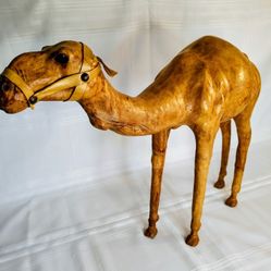Leather Wrap Camel Figurine 