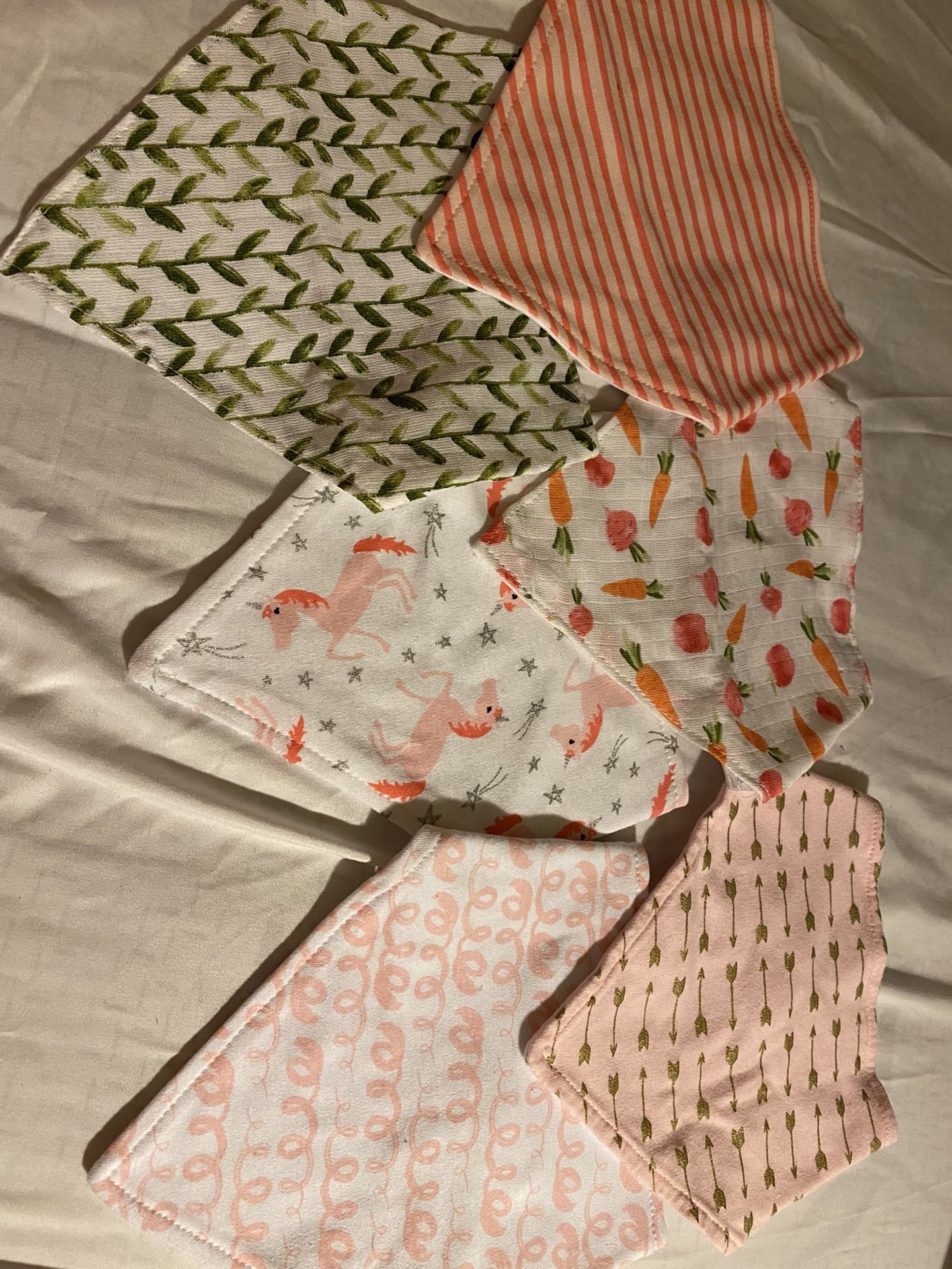 Free baby bibs & flat head pillow