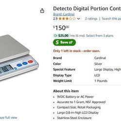 Kitchen Scale “Detecto Digital Portion Control Scale 4 Lbs”