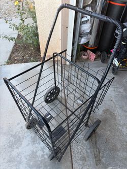 Black Folding Wire Shopping Cart