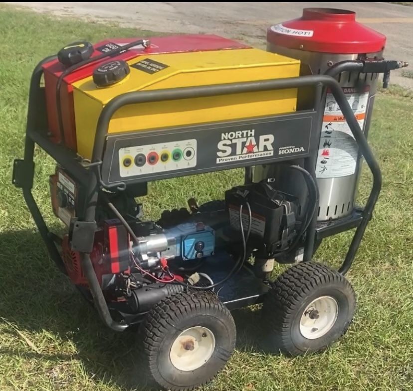 North Star Hot Water Pressure Washer With Flat Free Tires Everything Works As It Should. Clean Used Condition MSRP $4999.99 For $2000 Firm Honda 390GX
