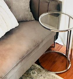 Chrome glass-topped side table Excellent Condition $29!!!