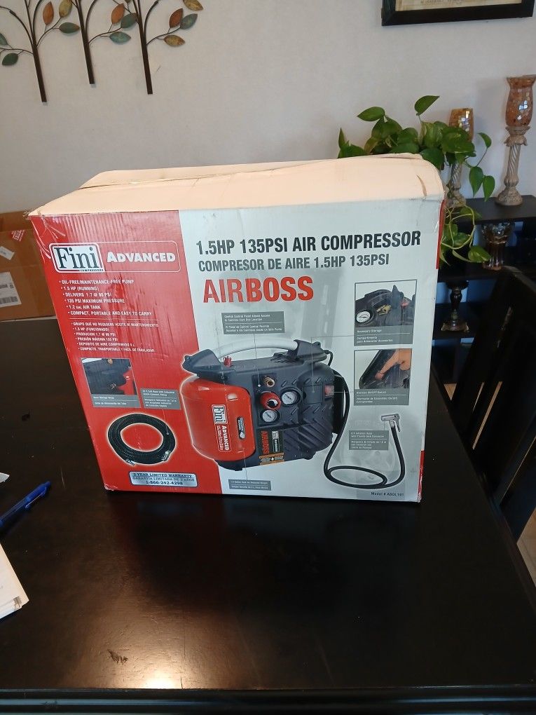  Finni Advanced 1.5Hp 135psi Air Compressor Airboss