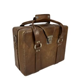 Vintage Fidelity Los Angeles ~ Mid Century Brown Camera Case ~ 13" x 10" x 5"