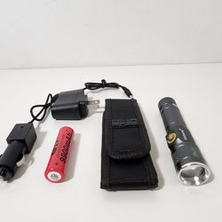 T6 Led Flashlight 18650 Rechargeable Outdoor Torch Zoomable Light