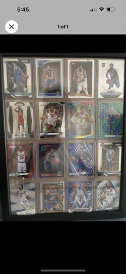 New York Knicks Card Collection Display – Brunson, KAT, Hart, OG, Bridges Rookies + Frame