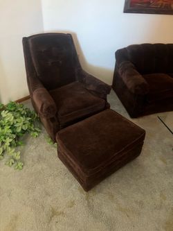 Vintage Small Couch and Lounge Chair