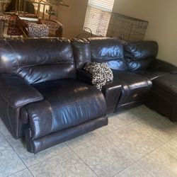 Brown Leather couch 