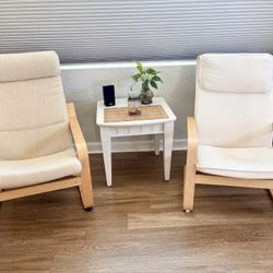 2 RECLINING ROCKER ACCENT CHAIRS