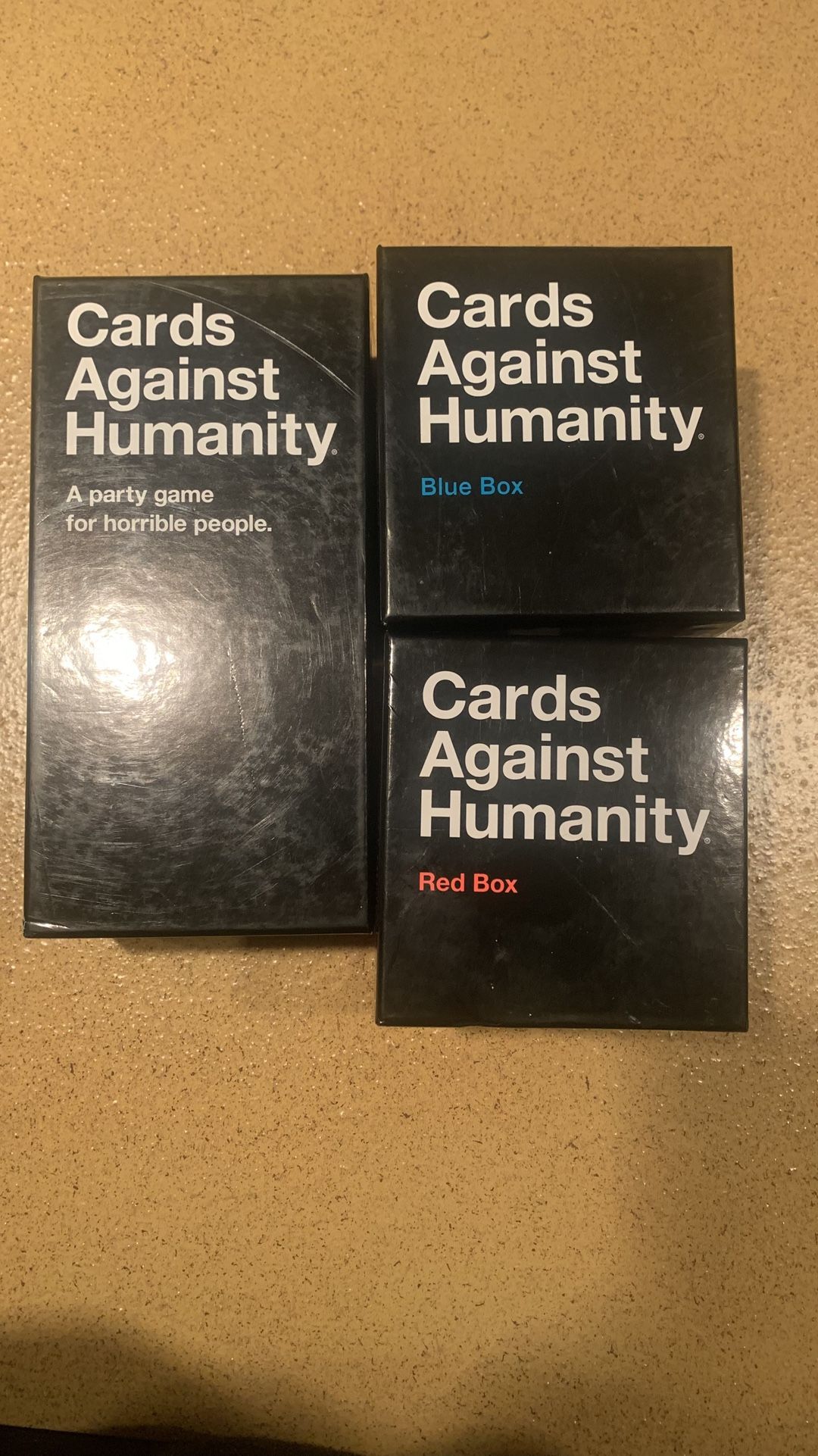 Cards Against Humanity Large Lot, Red/Blue Expansions