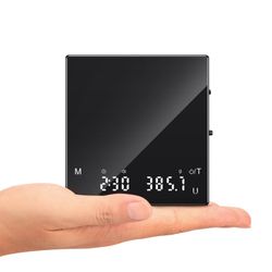 Rechargeable Coffee Scale with Timer, Mini Espresso Scale 2kg/0.1g High Precision Scale for Espresso & Pour-Over Coffee