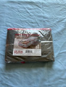 ZOBER Tear-Proof Polypropylene Gift Wrap Organizer Christmas Gray