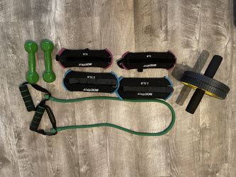 At Home Gym - Weights, Ab Roller And More