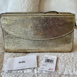 Coach Flap Clutch Wristlet 