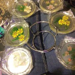 Vintage Pressed Flower Coaster Seg