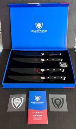 Dalstrong Shogun Series 4pc Steak Knife Set 62+ HRC Damascus Japanese Chef New