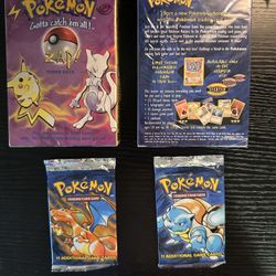 Factory Sealed Vintage Pokemon Cards And Packs 1999